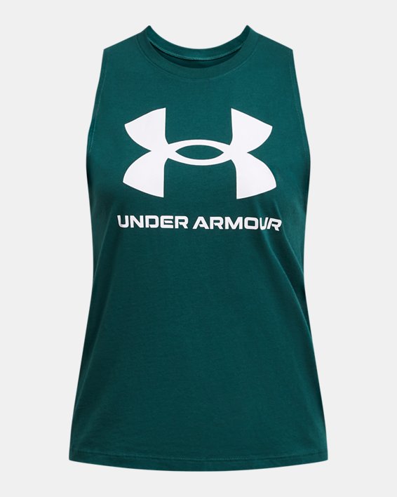 Women's UA Rival Tank in Blue image number 2